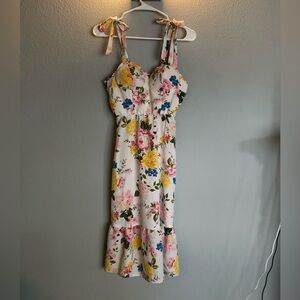 Lily Rose - Midi Floral Print Dress